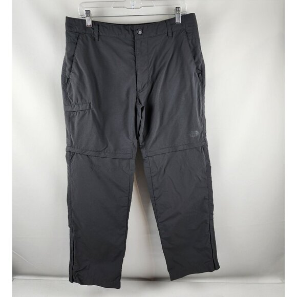The North Face Pants Mens 34x30 Gray Paramount Convertible Cargo Ankle Zips - Picture 1 of 12